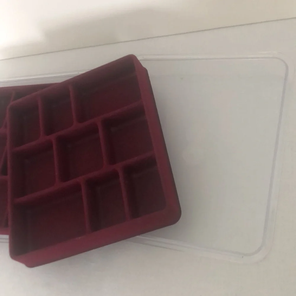 Two Velvet Jewelry Trays with Lids